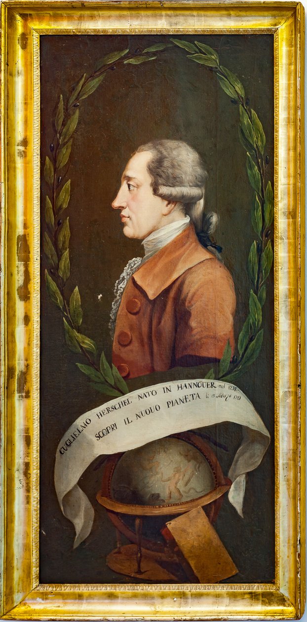 Retrato de William Herschel, O Observatório Astronômico "Giuseppe Piazzi", a Torre Pisana de Unknown artist