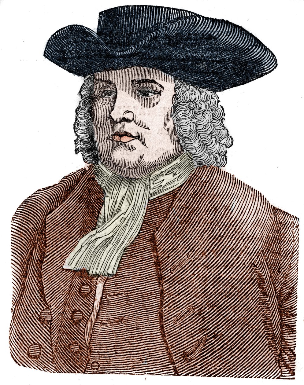 Retrato de William Penn (1644-1718) Fundador da Pennsylvania. Reformador religioso inglês e colunista. de Unknown artist