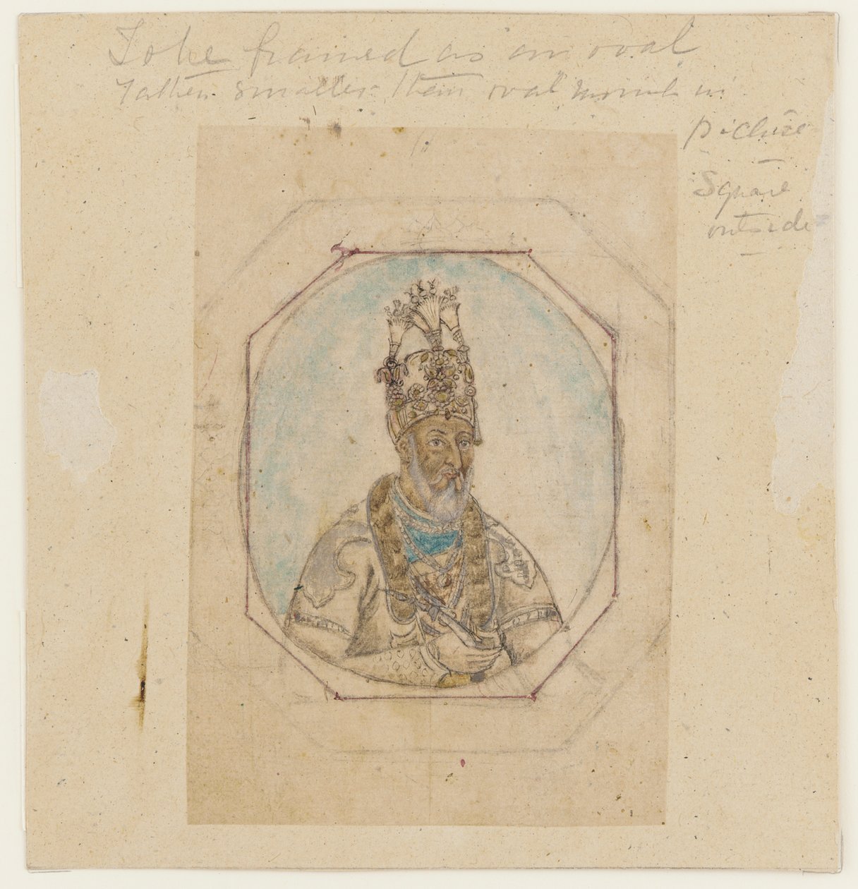 Retrato de um governante Mughal de Unknown artist