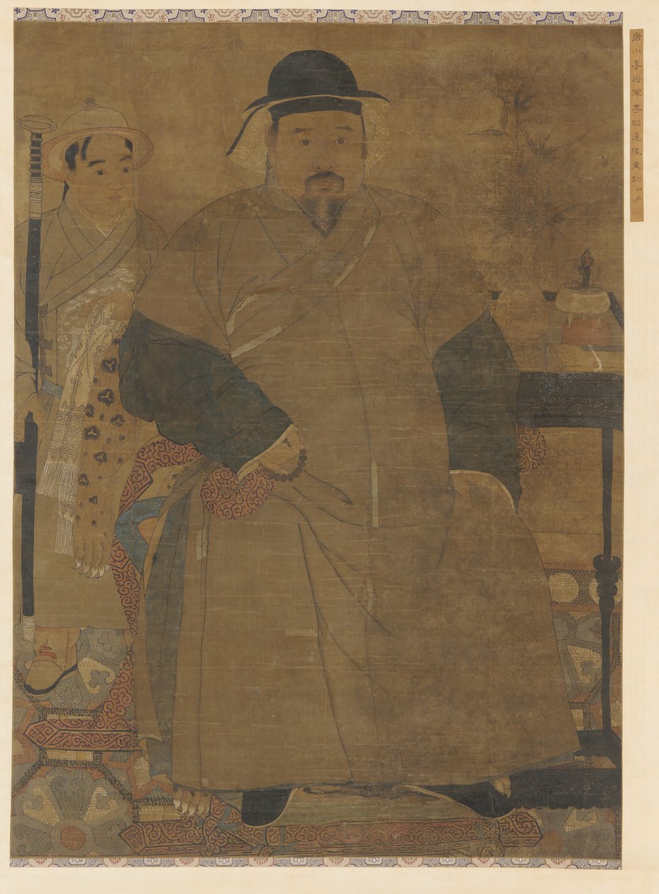 Retrato de um homem e seu servo de Unknown artist