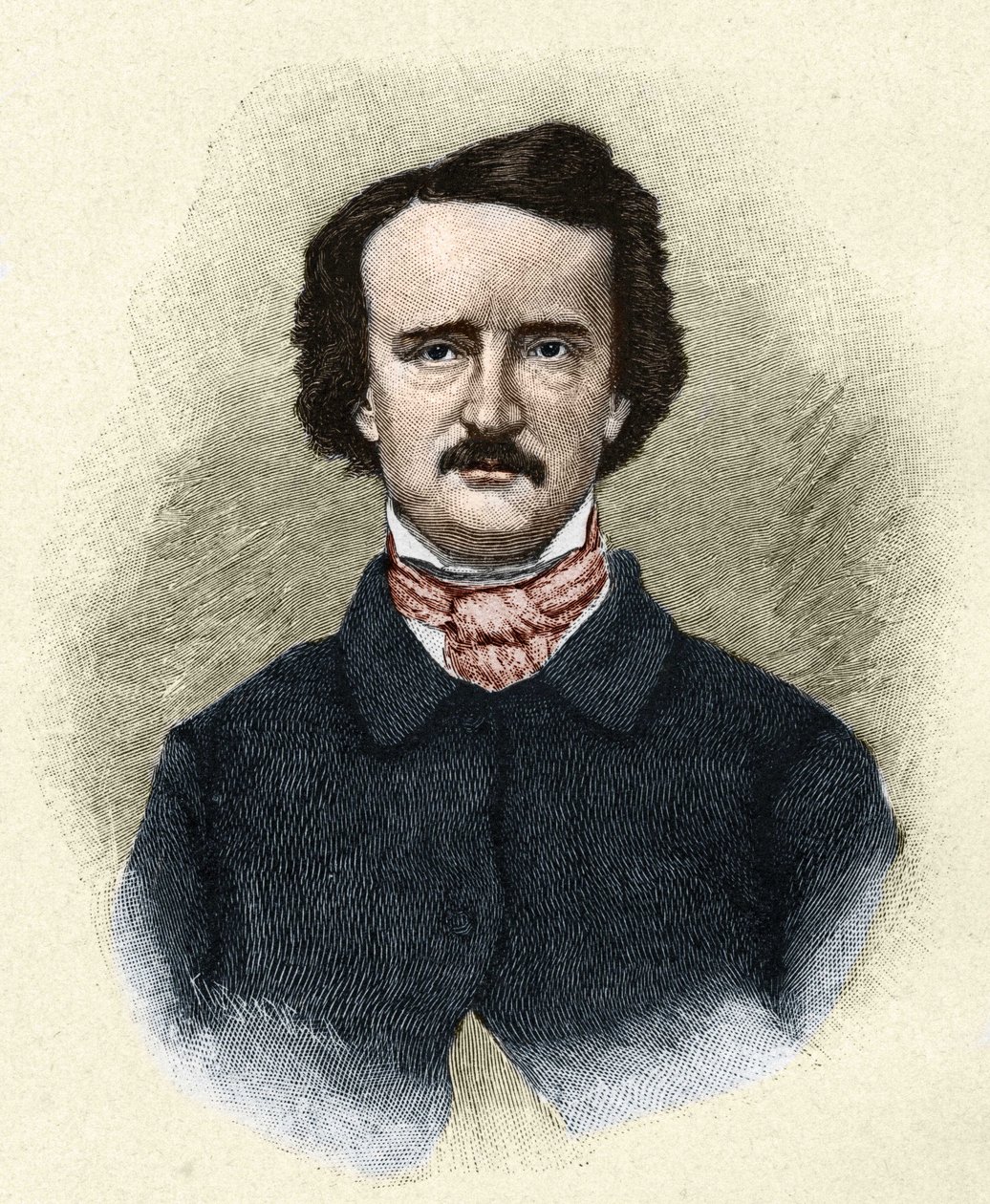 Retrato do escritor americano Edgar Allan Poe (1809 - 1849). de Unknown artist