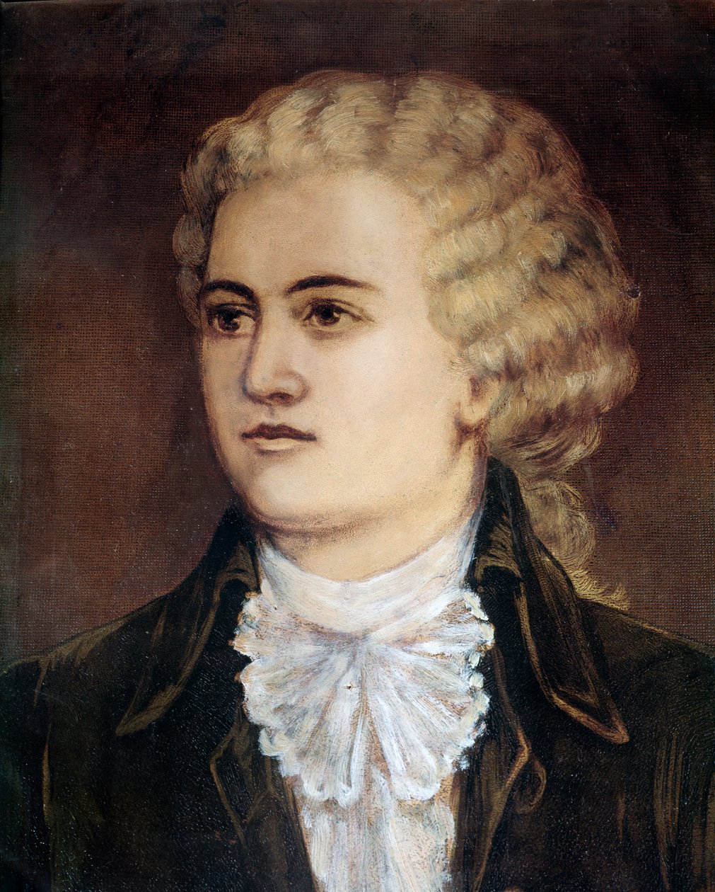 Retrato do compositor austríaco Wolfgang Amadeus Mozart (1756-1791) na altura da sua estadia em Praga em 1786 (Retrato do compositor austríaco Wolfgang Amadeus Mozart na altura da sua visita a Praga) Quadro anónimo 1786 Praga, Musee Mozartien de Unknown artist