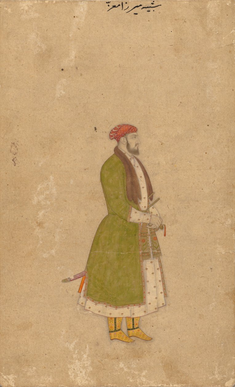Retrato do cortesão Mirza Muizz de Unknown artist