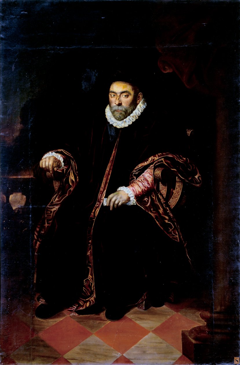 Retrato do Doge de Genes Prospero Centurione Fattinanti (ca. 1510-1581) Pintura anónima Sol do século XVI. 206x136 cm Chiavari, Palazzo Rocca, collezione Torriglia de Unknown artist
