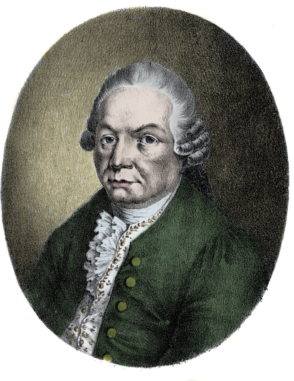 Retrato do compositor alemão Carl Philip Emanuel Bach (1714-1788). de Unknown artist