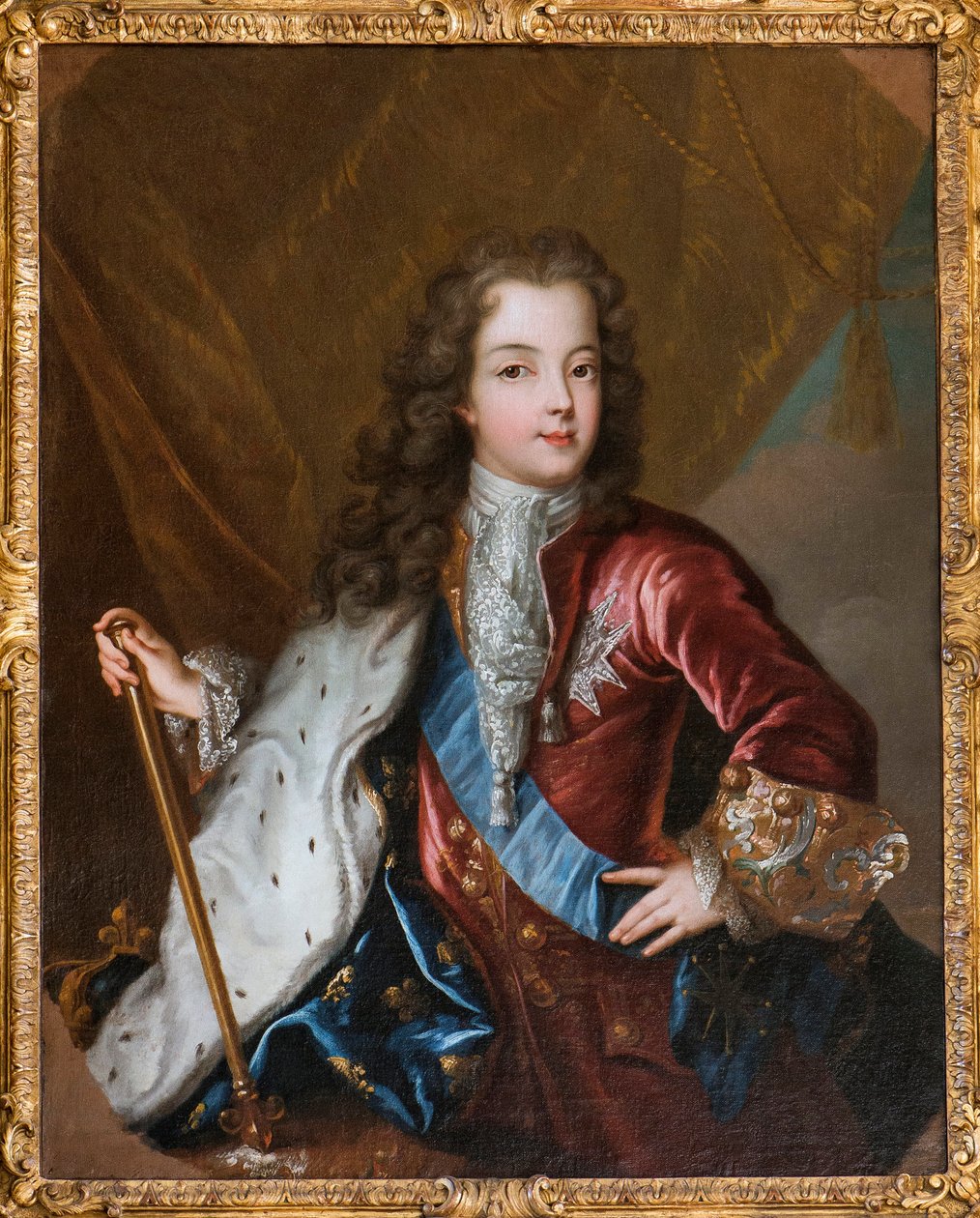 Retrato do Rei de França Luís XV - óleo sobre tela anónima do século XVIII - Musee de Sceaux de Unknown artist