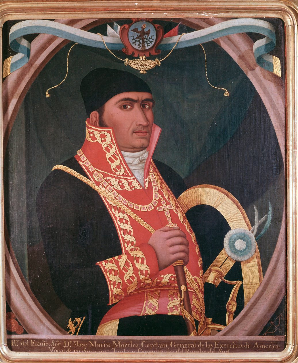 Retrato da patriota mexicana Maria Morelos (1765-1815) Pintura anônima - Cidade do México do século XIX, Museu Histórico Nacional, Chateau de Chapultepec de Unknown artist