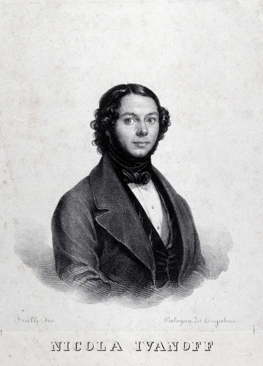 Retrato do cantor russo Nicola Ivanoff (Nikolai Kuzmiv Ivanov 1810-1880). de Unknown artist