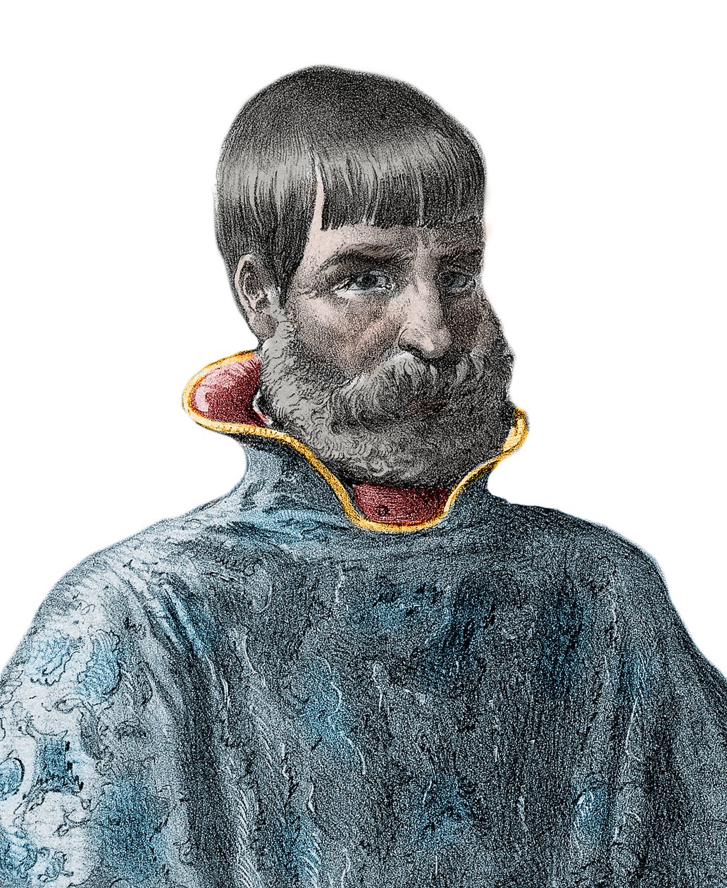 Retrato do conquistador espanhol Juan Ponce de Leon (1460-1521), Explorer of Florida - Retrato de Juan Ponce de Leon - explorador espanhol de Unknown artist