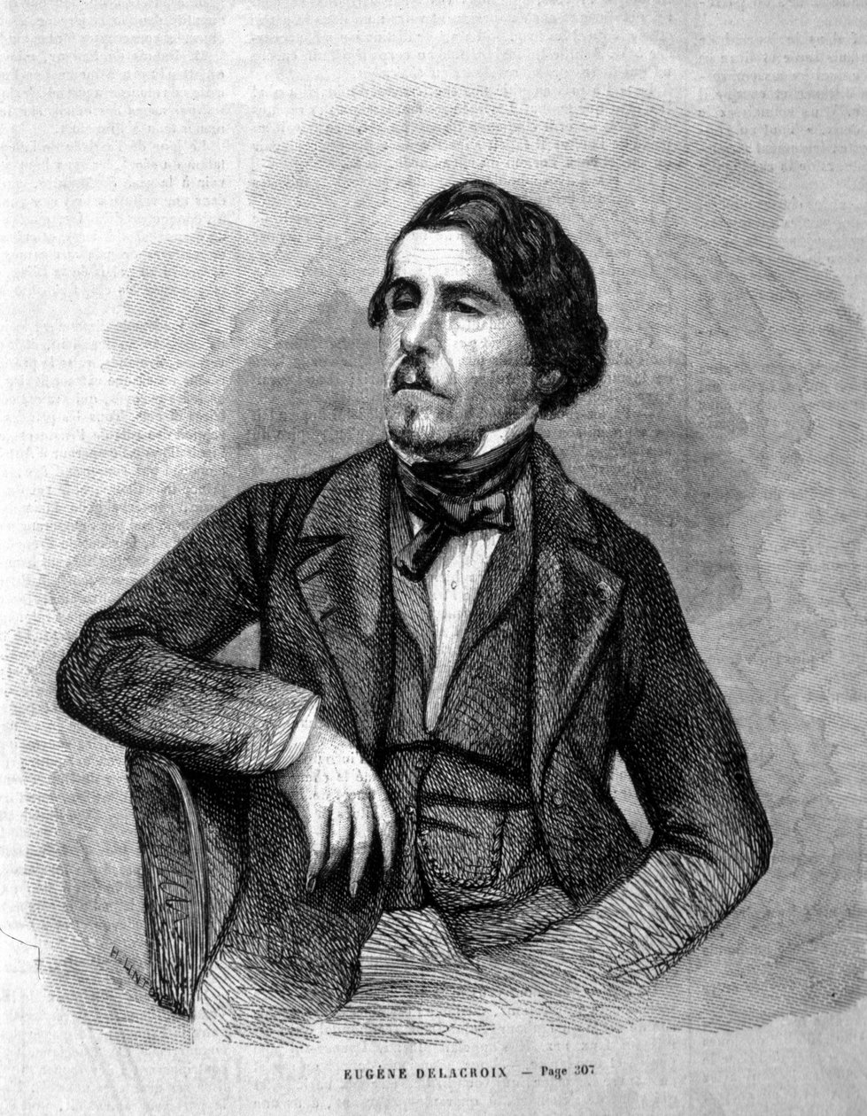 Retrato do pintor Eugène Delacroix (1798 - 1863). de Unknown artist