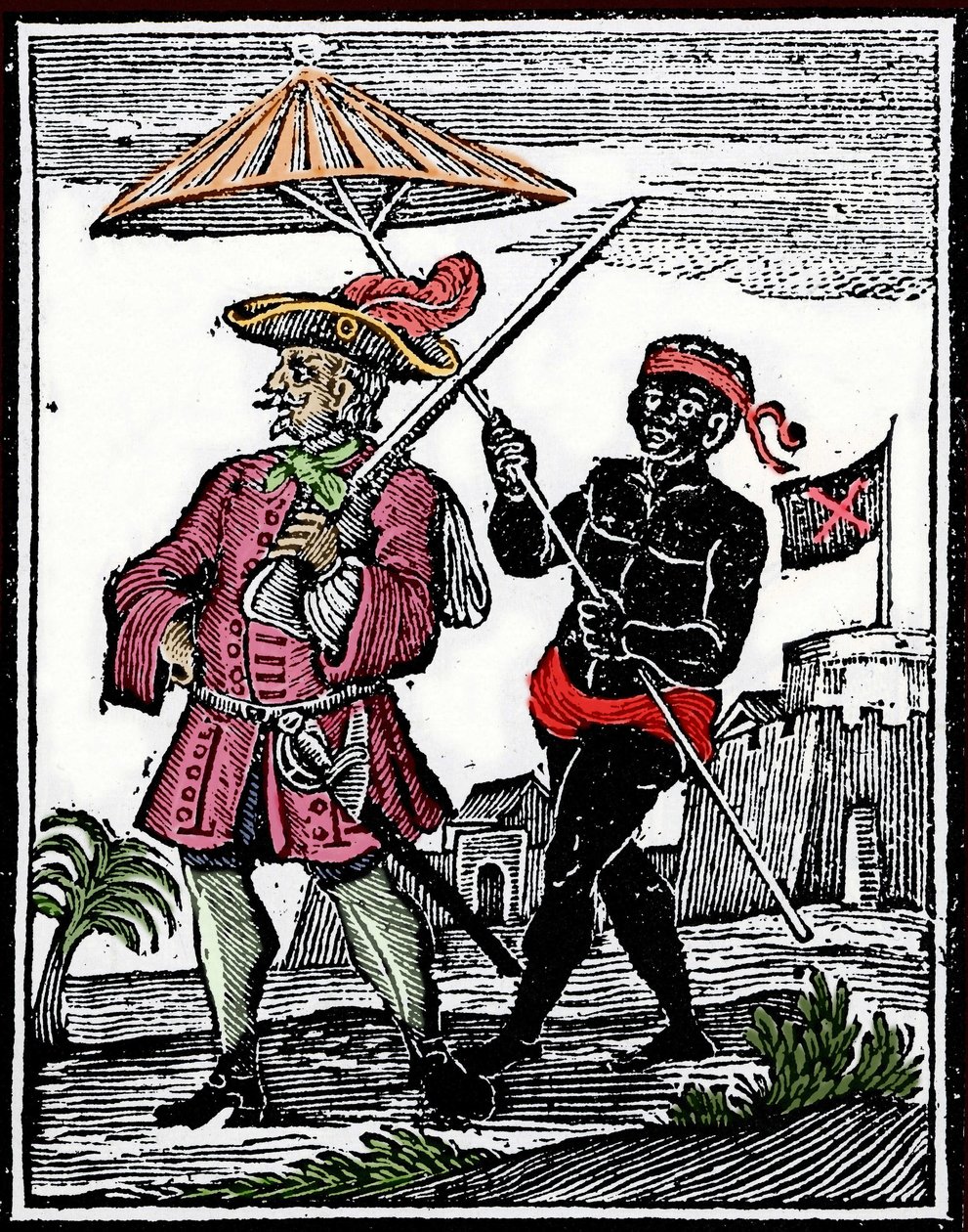 Retrato do pirata Henry Every (gravura) de Unknown artist