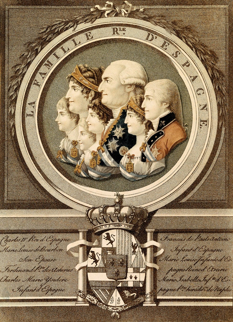 Retrato da família real de Espanha: Rei Carlos IV (Carlos IV de Unknown artist