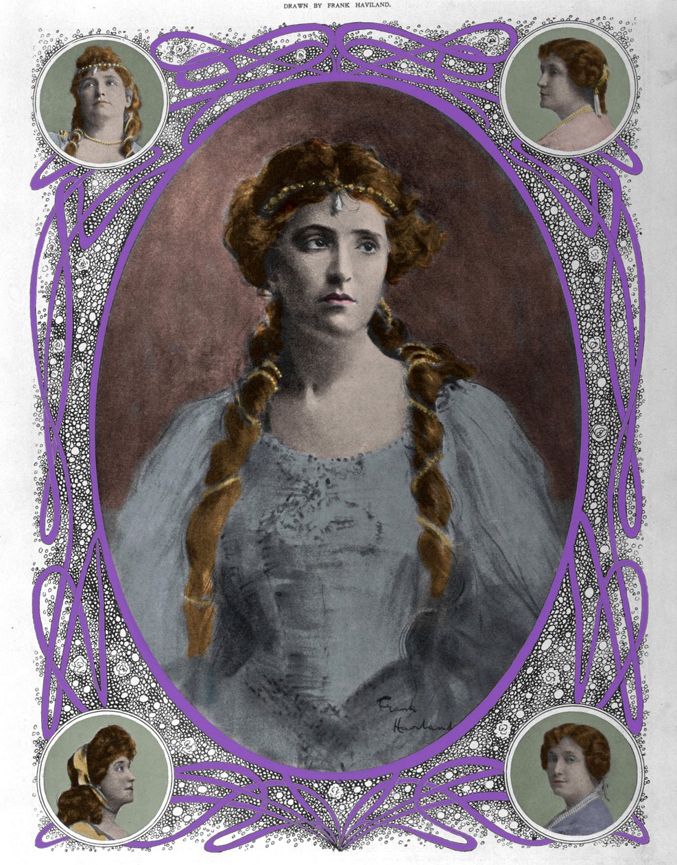 Retrato da cantora Nellie (Nelly) Melba (1861-1931) Final do século XIX de Unknown artist