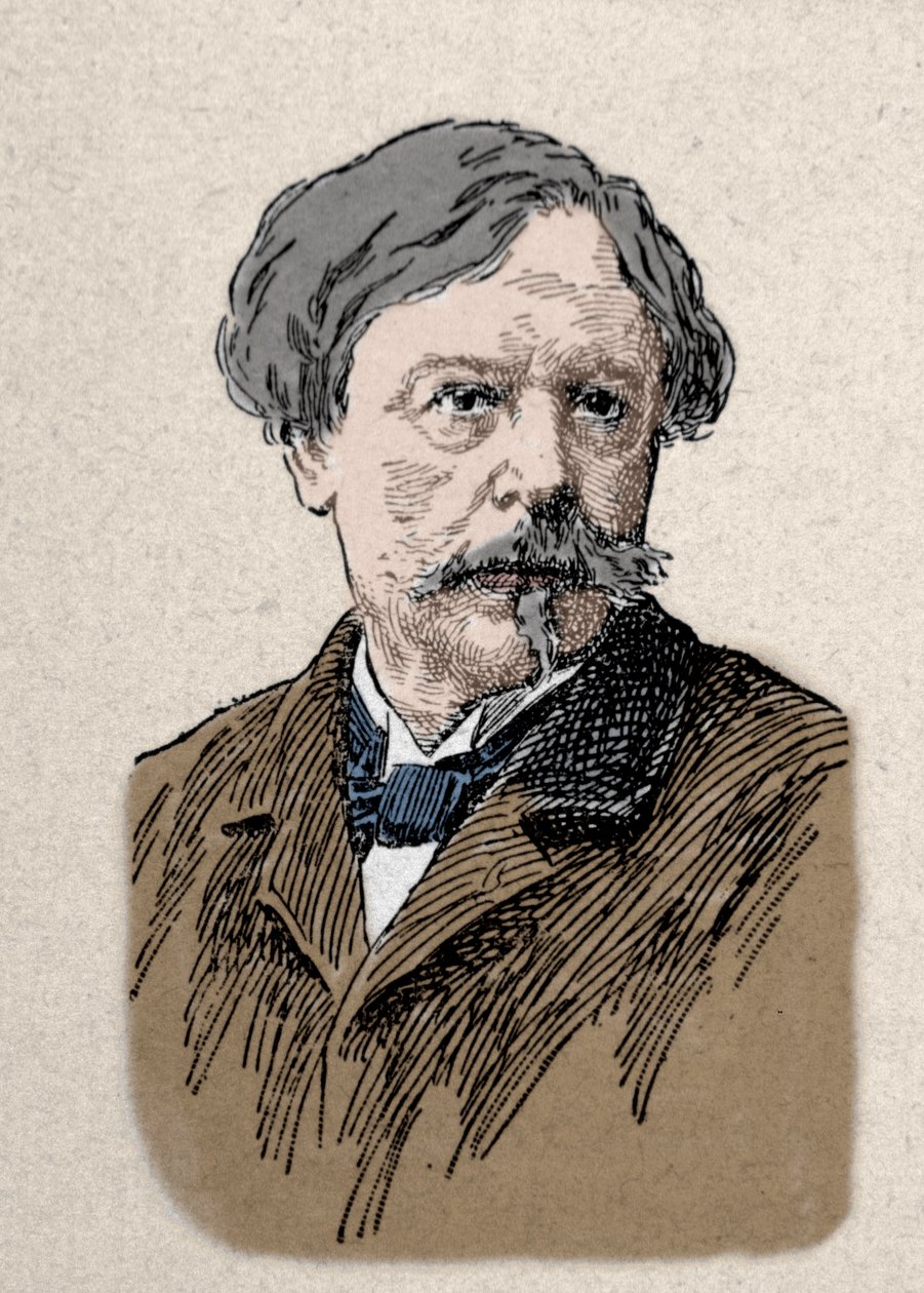 Retrato do escritor Edmond de Goncourt (1822-1896) Século XIX de Unknown artist