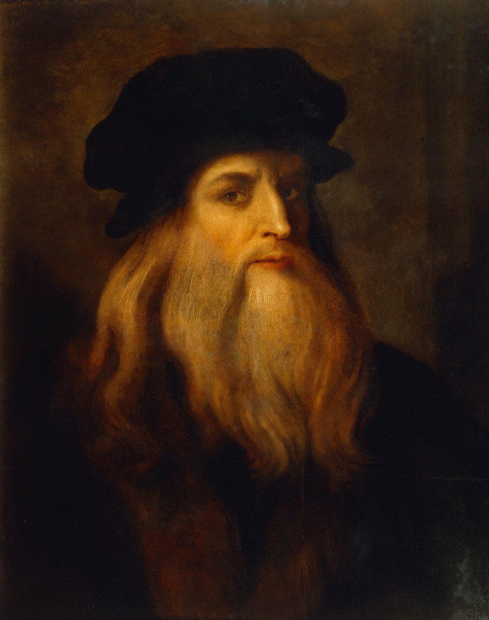 Auto-retrato presumido por Leonardo da Vinci (1452-1519), um Artista Desconhecido de Unknown artist