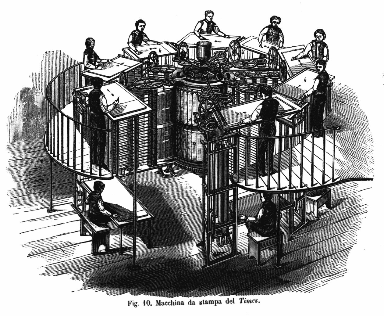 Imprensa de impressão do Times. de Unknown artist