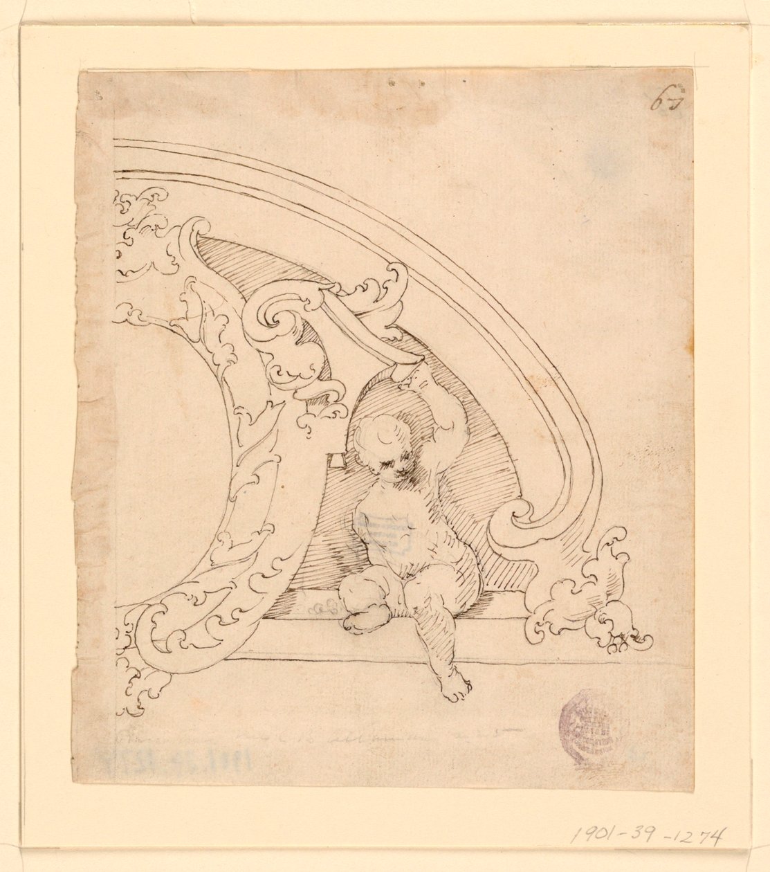 Projeto para um frontão decorativo de Unknown artist