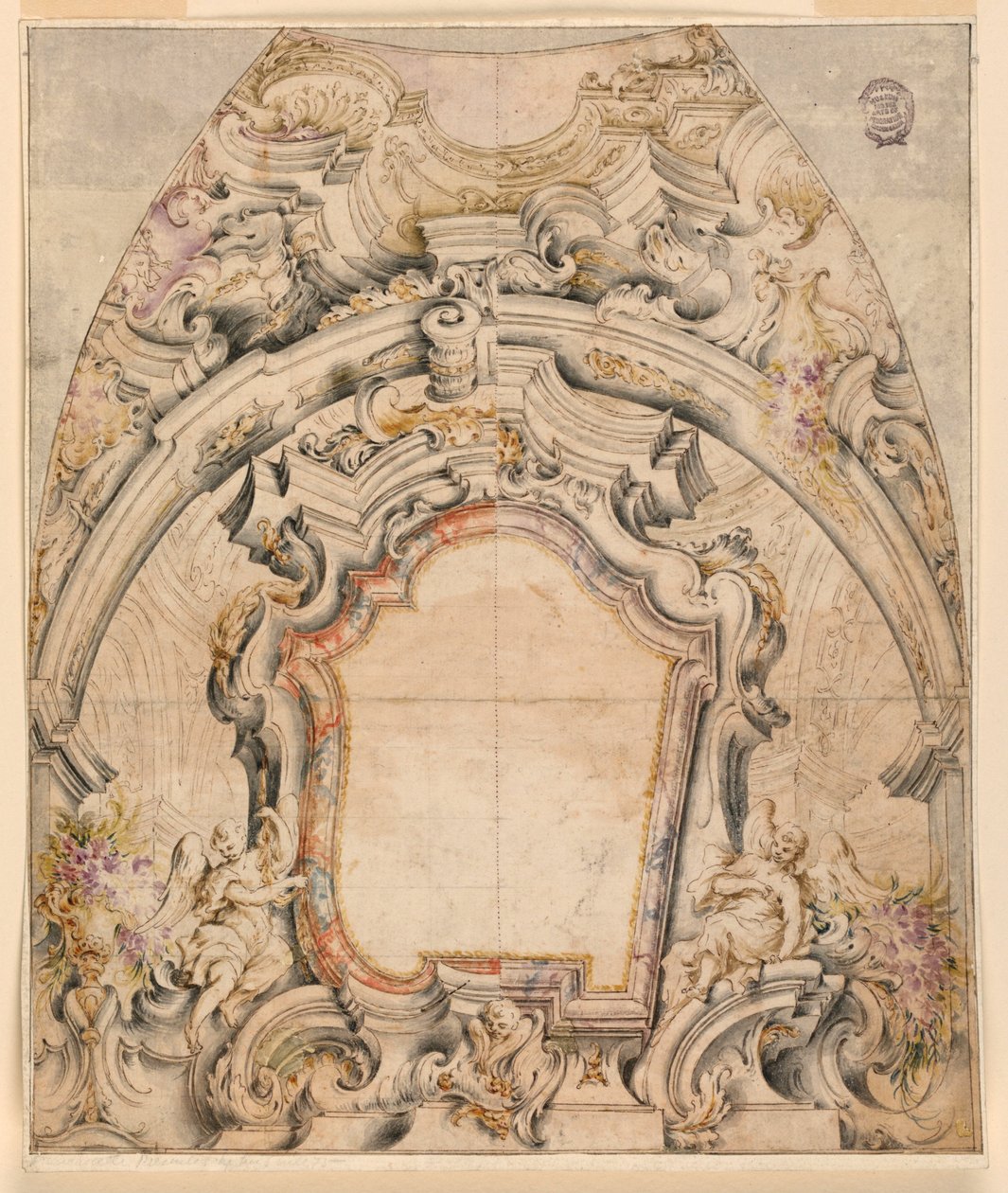 Projeto para a Decoração Pintada de uma Cúpula de Unknown artist