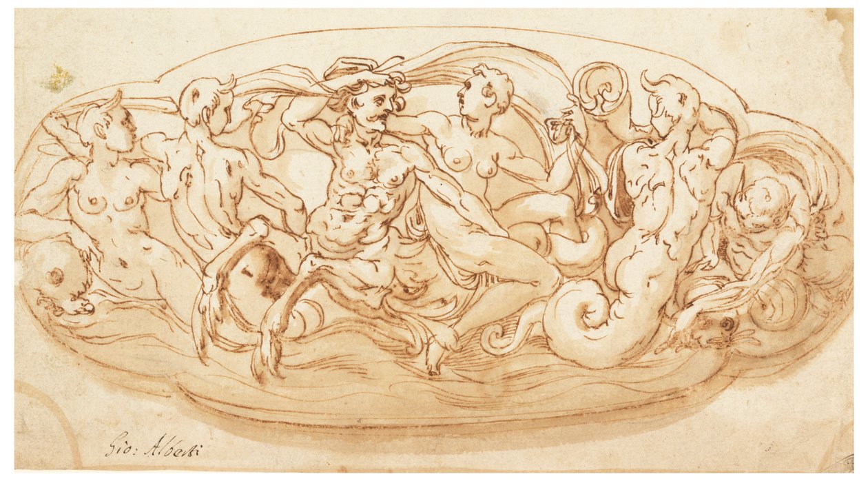 Projeto para a decoração de uma placa de prata. de Unknown artist
