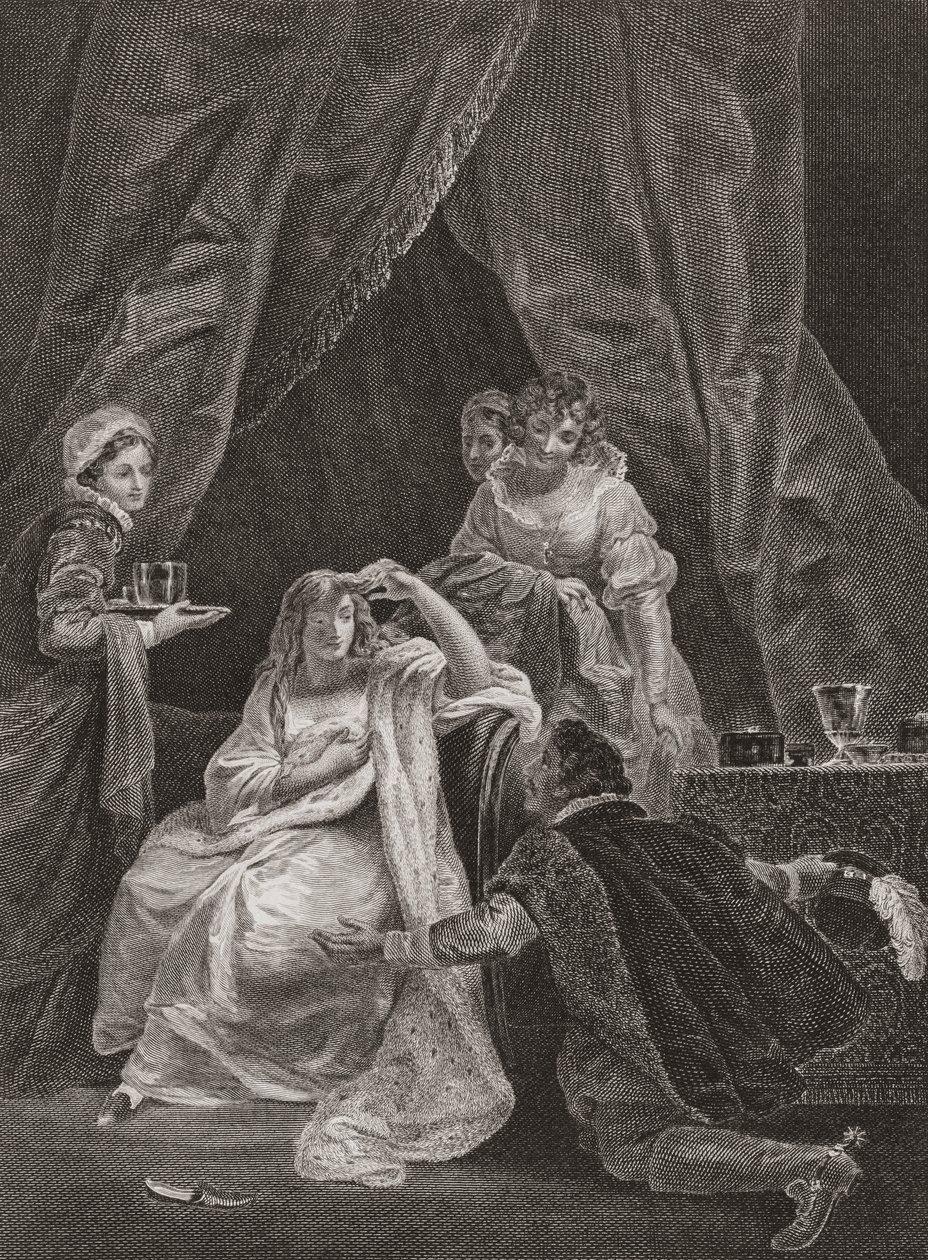 A Rainha Isabel I e o Conde de Sussex. (imprimir) de Unknown artist