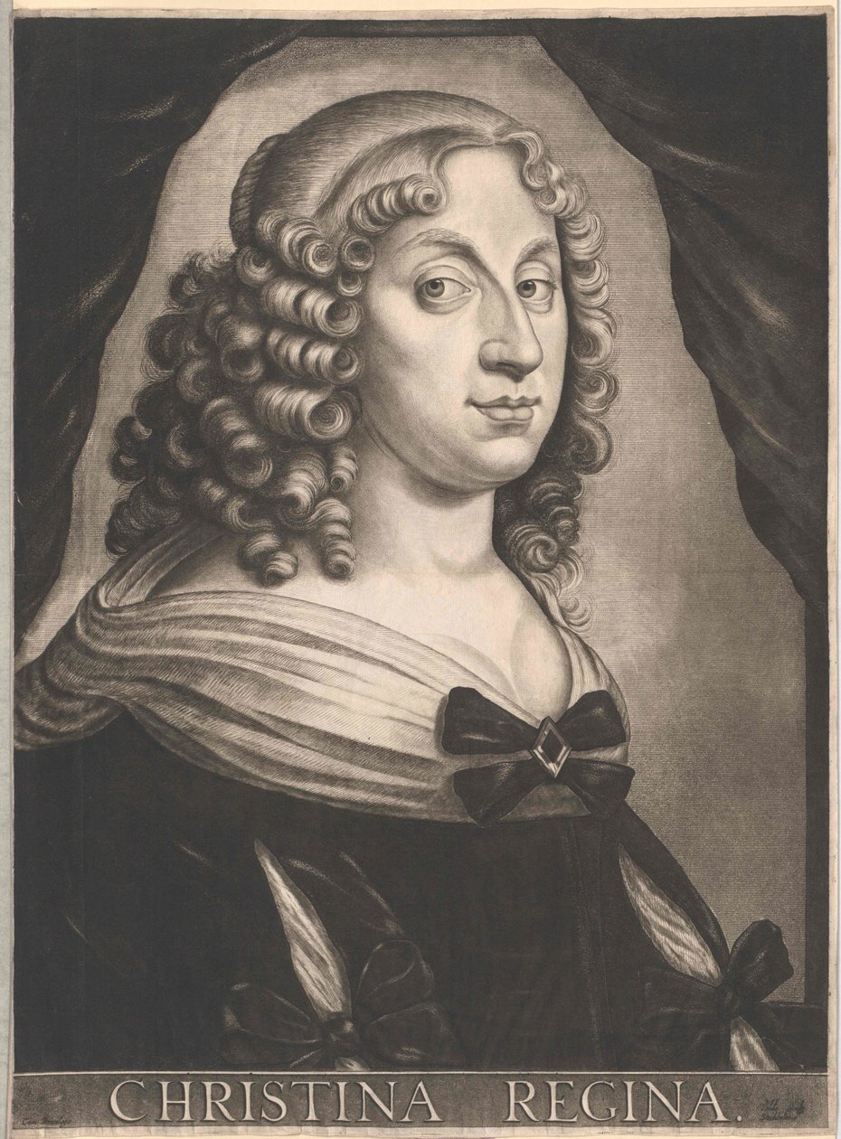 Rainha da Suécia Christine (impressão) de Unknown artist