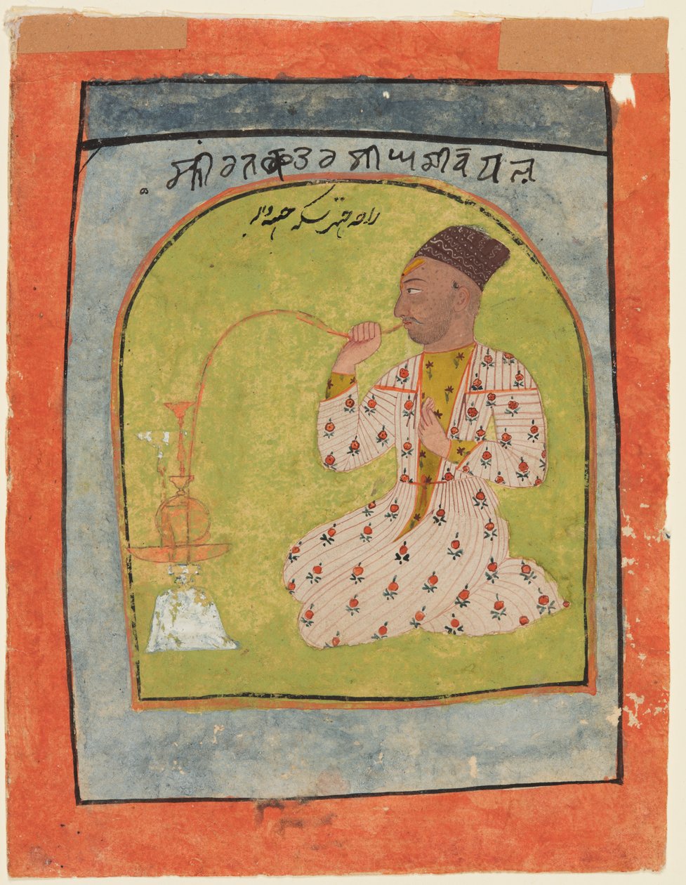 Raja Chattar Singh fumando de Unknown artist