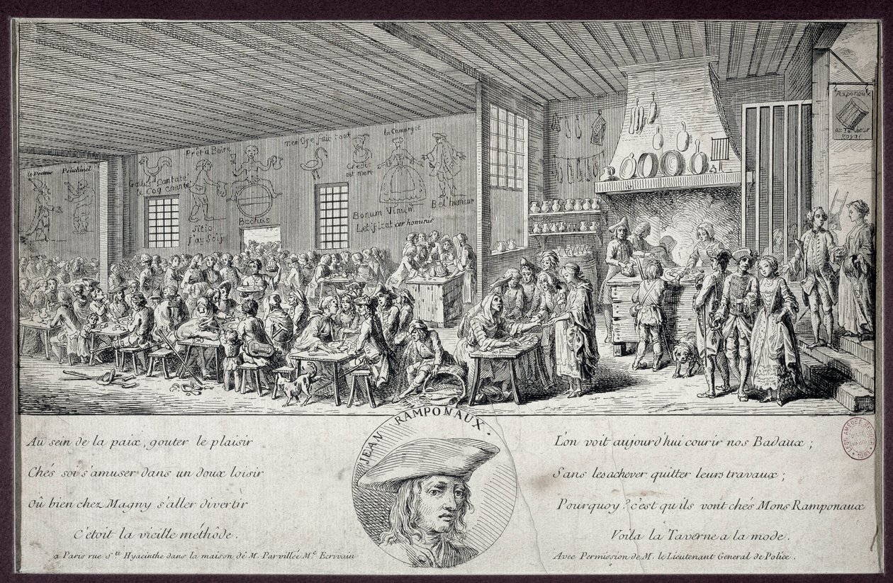 Ramponaux tavern Este cabaré popular foi fundado por Jean Ramponaux (Ramponneau ou Ramponeau de Unknown artist
