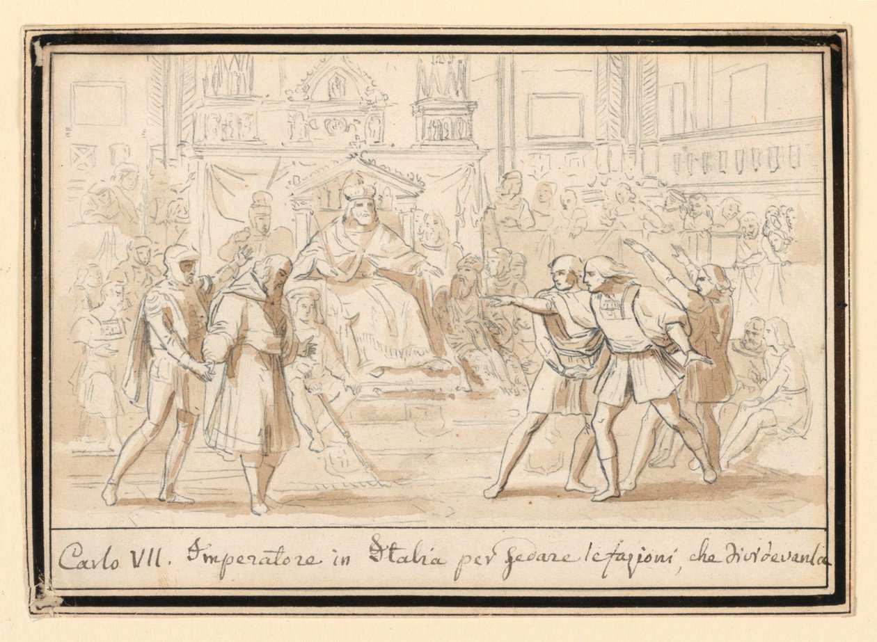 Reconciliação dos Inimigos na Itália pelo Imperador Henrique VII de Unknown artist