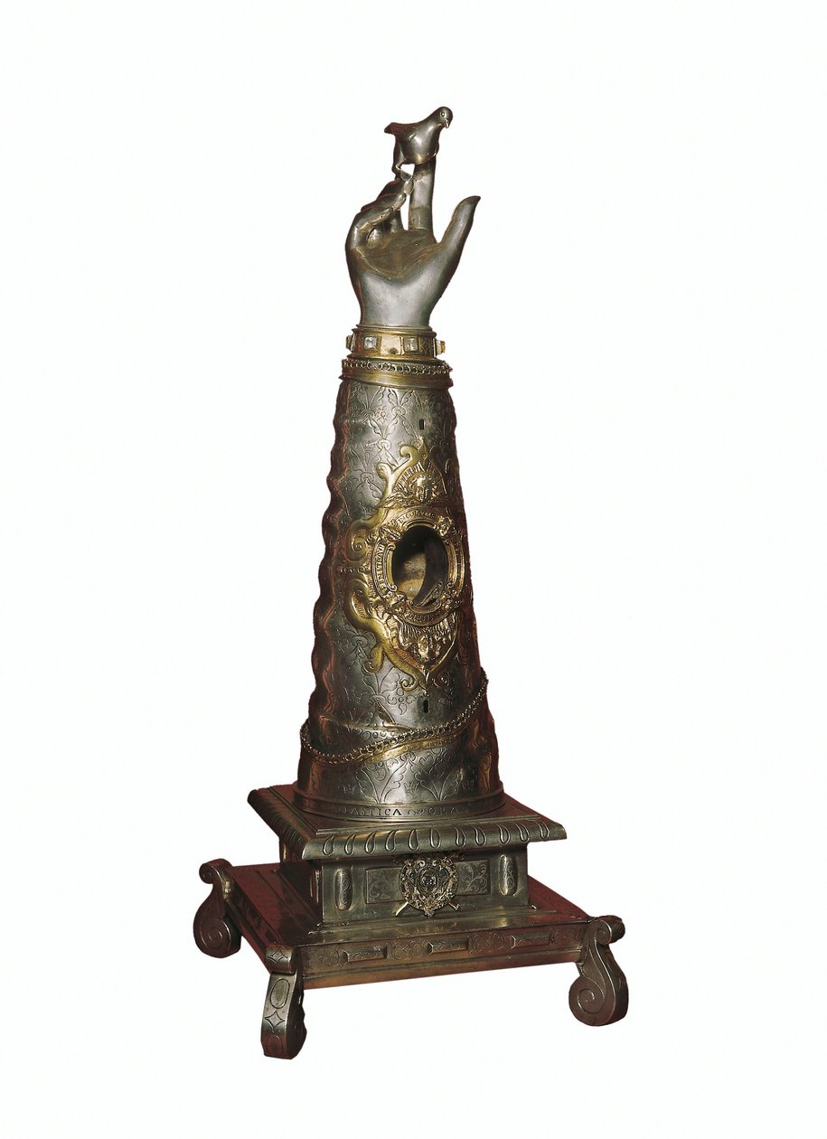 Reliquário do braço direito da Irmã Sainte Scholastique (480-543), fundadora da Ordem dos Beneditinos de Unknown artist