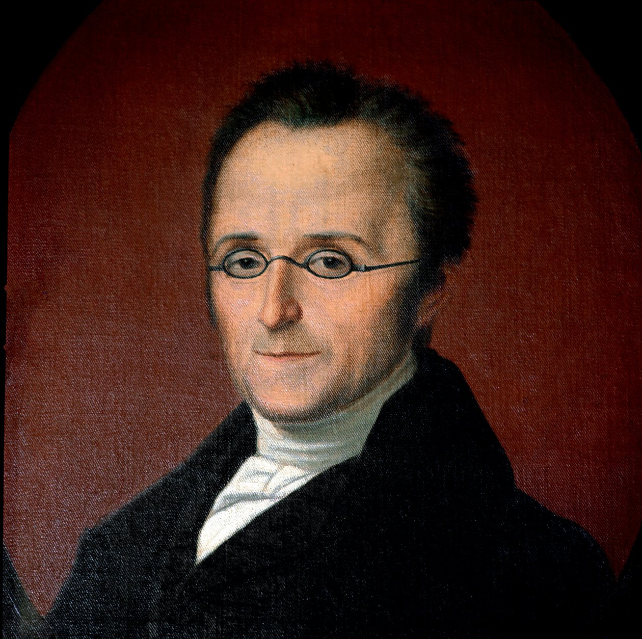 Risorgimento: "Retrato do patriota italiano Silvio Pellico (1789-1854)" Pintura anónima do Saluzzo do século XIX, Museo di Casa Cavassa de Unknown artist