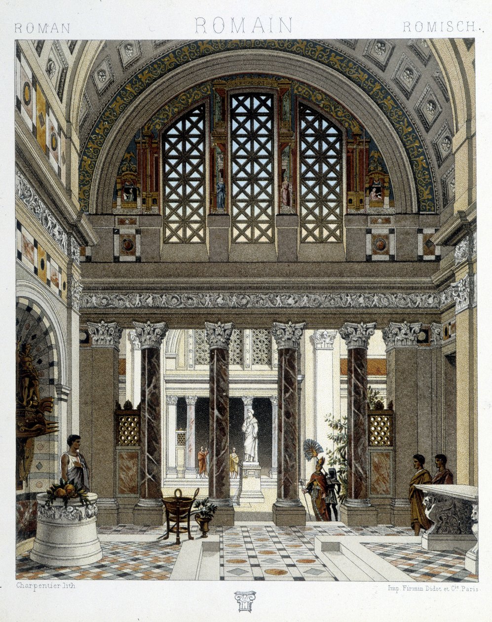 Habitat romano na antiguidade - em "O traje histórico" de Racinet de Unknown artist