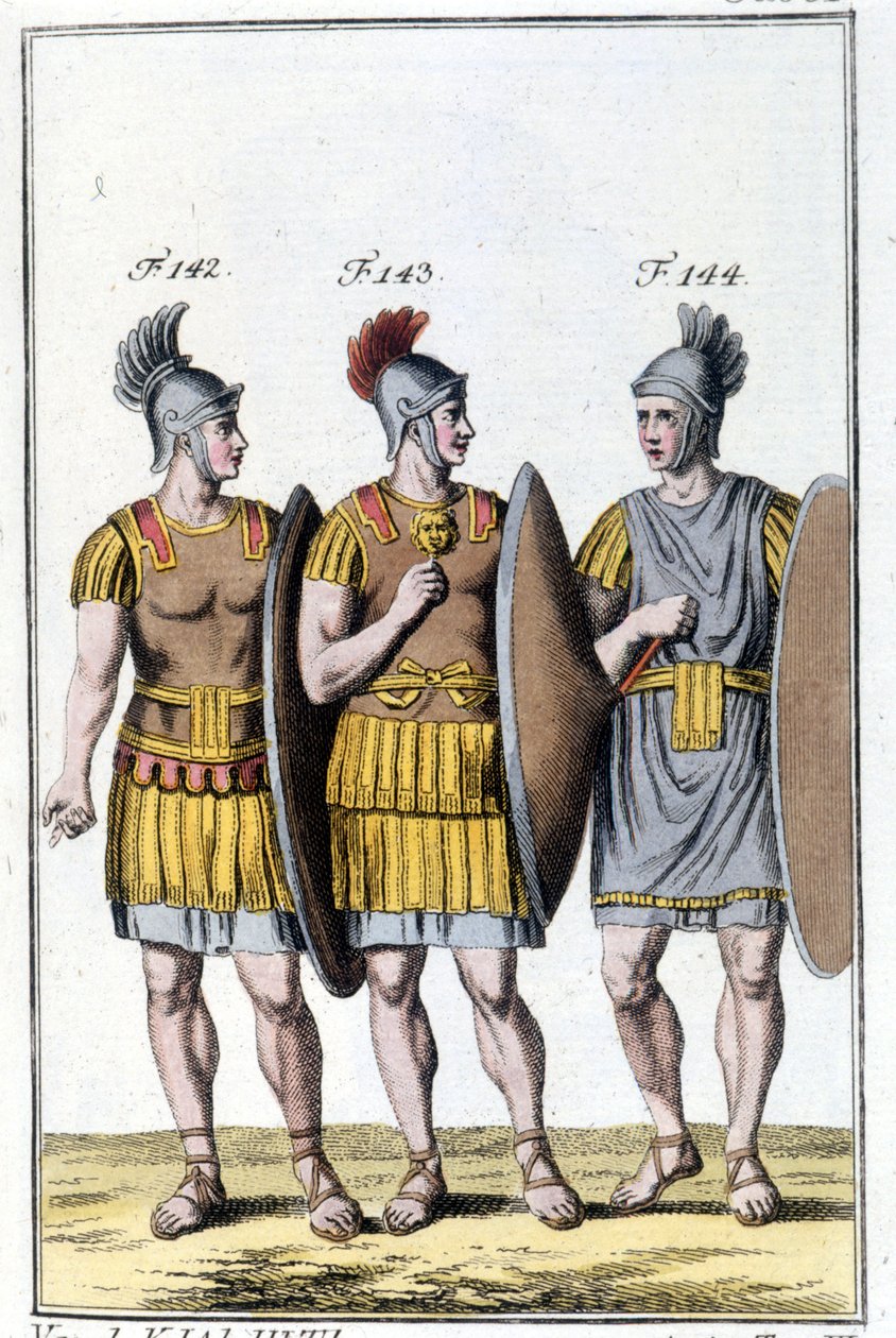 Legionários romanos. Gravura do início do século XIX. de Unknown artist