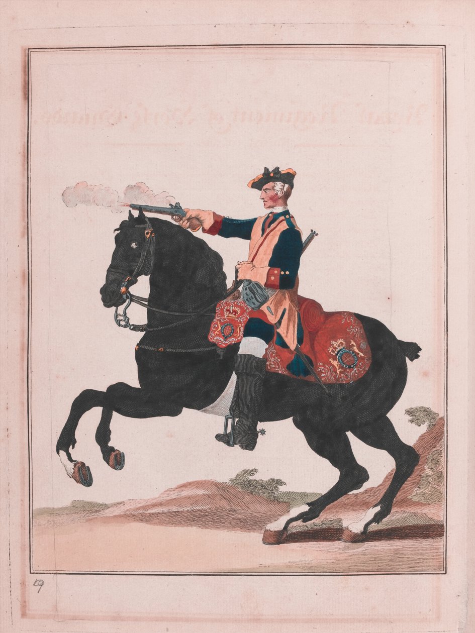 Regimento Real dos Guardas do Cavalo (gravura) de Unknown artist