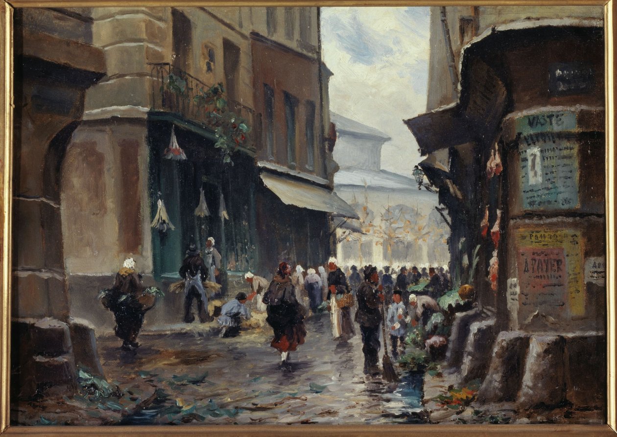 Rue Pirouette, cerca de 1880, atual 1º arrondissement, entre 1875 e 1885 (pintura) de Unknown artist
