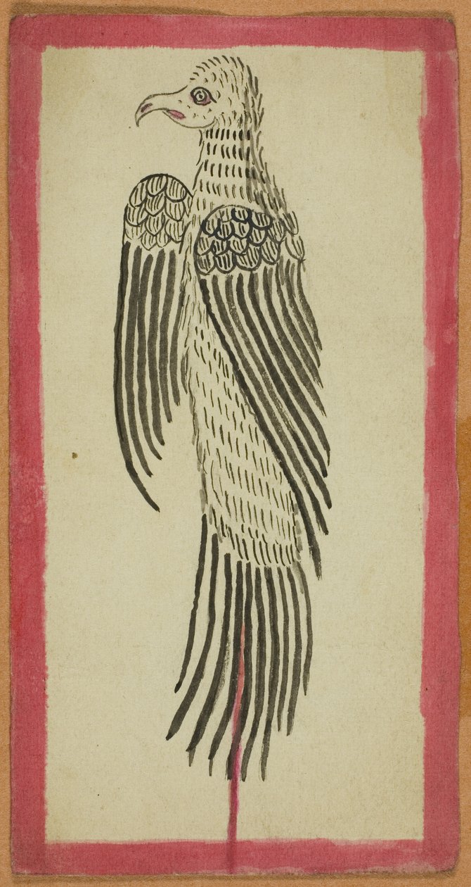 Animal sacrificado de um conjunto de quatro cartas rituais (Tsakalis) de Unknown artist