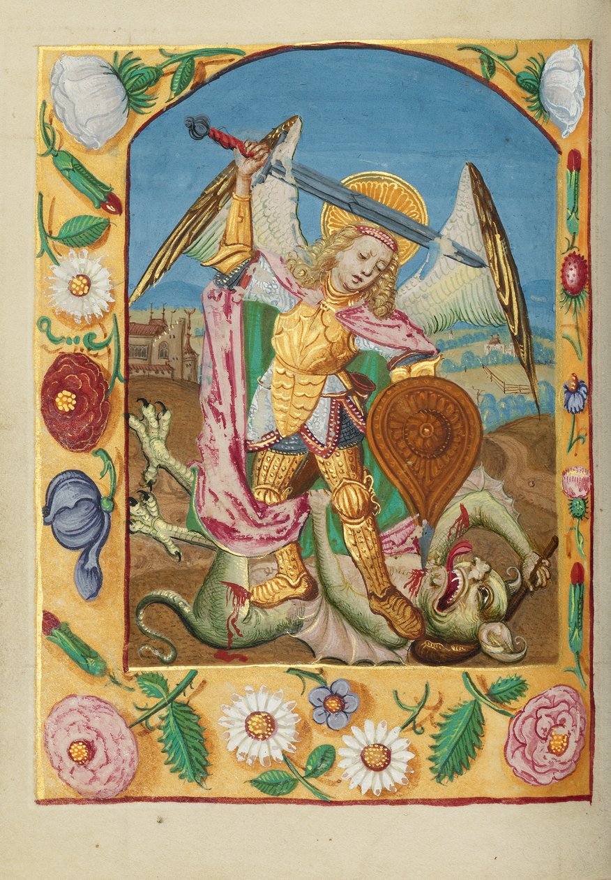 São Miguel e o Dragão de Unknown artist