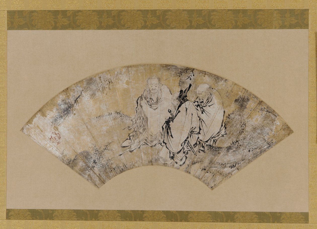 Sakyamuni, Confúcio e Lao-tzu sob um pinheiro de Unknown artist