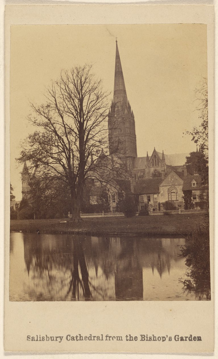 Catedral de Salisbury a partir do Jardim do Bispo de Unknown artist