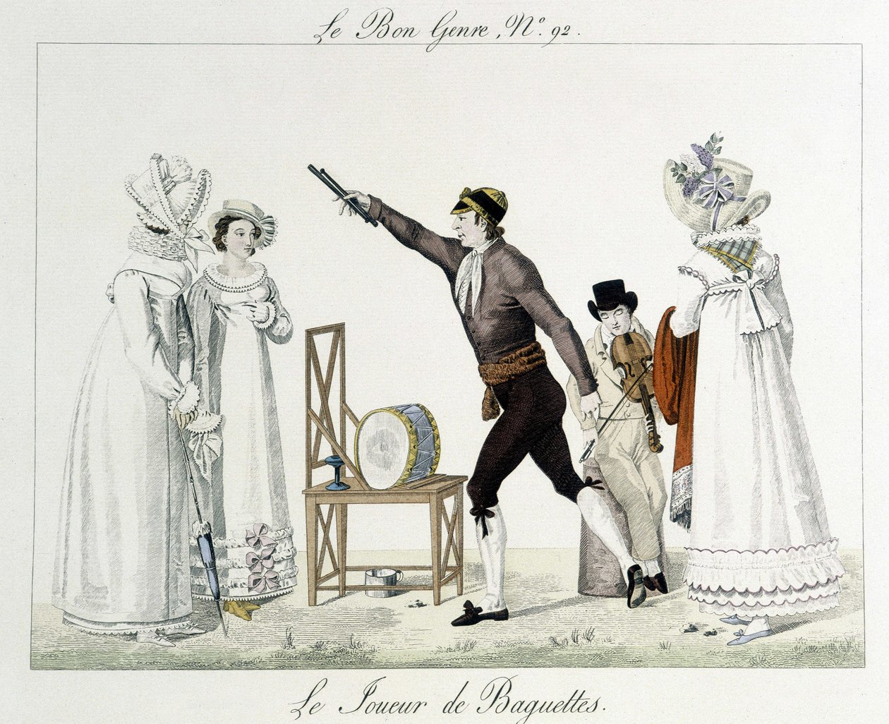 Saltimbancos: O jogador de pauzinhos - em "O bom género", Deb. Século XIX de Unknown artist