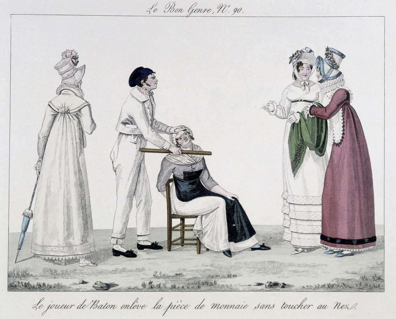 Saltimbanque: o jogador do bastão - em "O bom gênero", deb. século XIX de Unknown artist