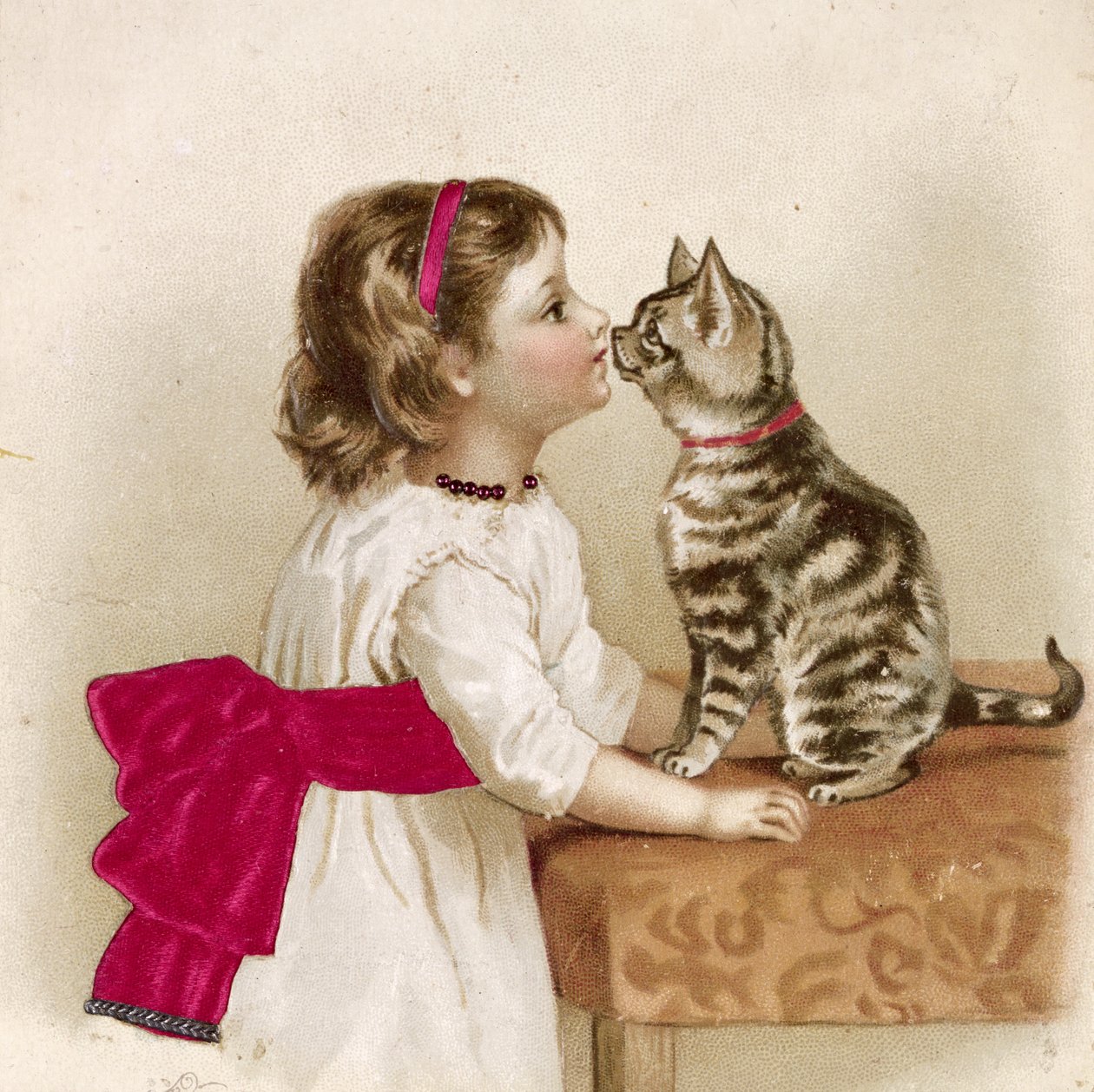 Cumprimentar a Kitty (postal vitoriano) de Unknown artist