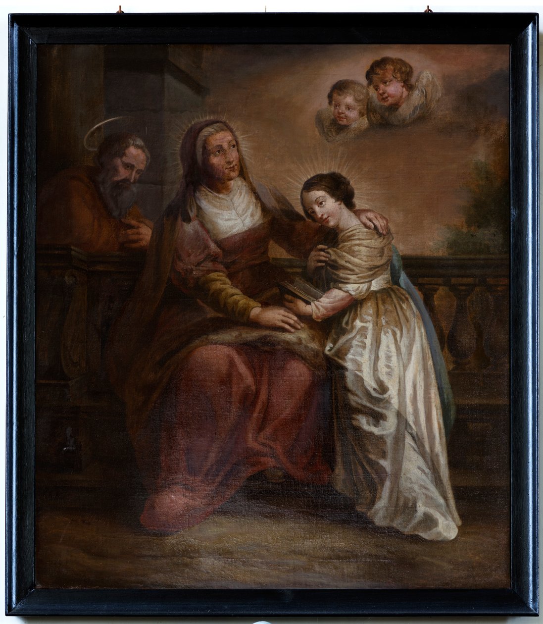 Scilderij, "Maria e os seus pais". de Unknown artist