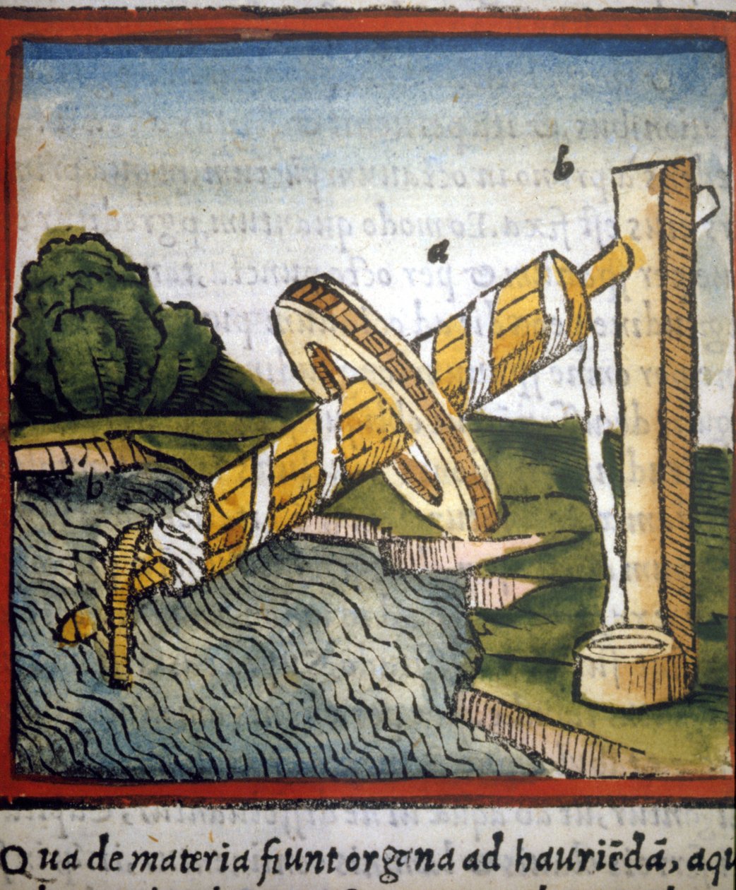 Parafuso de Arquimedes em "De architectura" de Vitruva. 1630 de Unknown artist