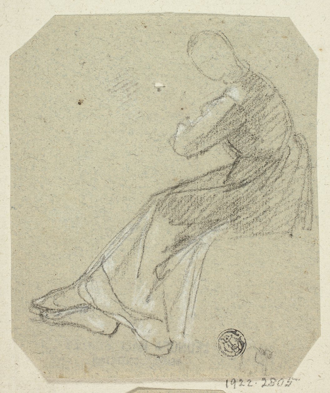 Mulher sentada de perfil de Unknown artist