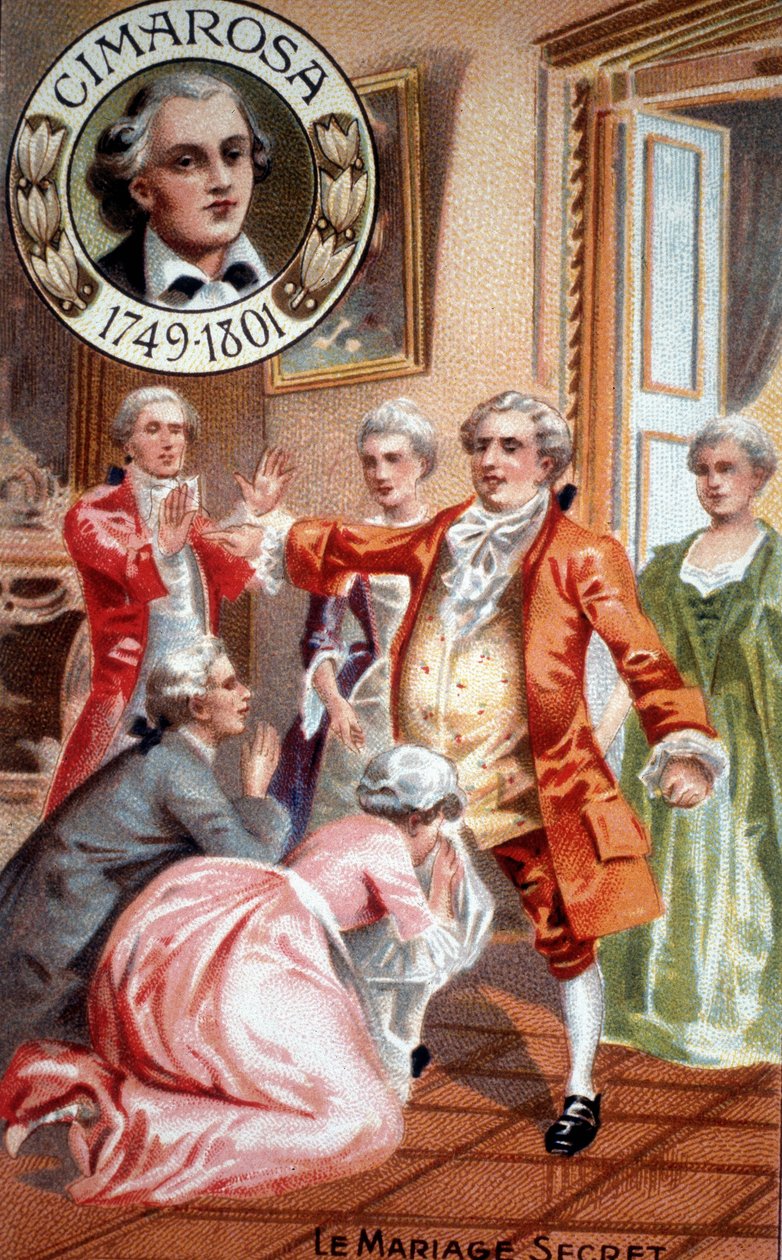 Casamento secreto de Domenico Cimarosa (1749 - 1801). de Unknown artist