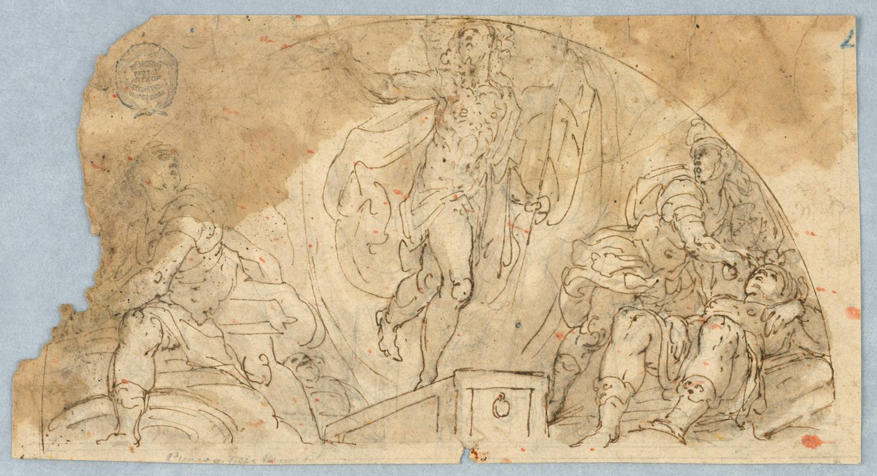 Cena Figural Semicircular com Figura Central Possivelmente Ascendente de Unknown artist