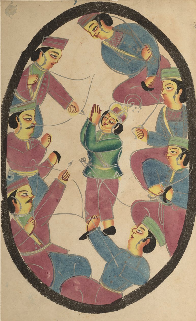 Sete Heróis ou Guerreiros Matando Abhimanya, Filho de Arjuna de Unknown artist