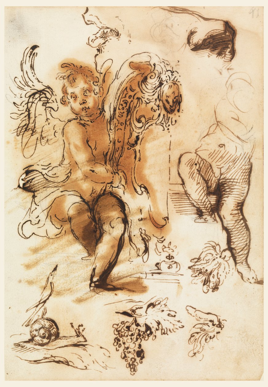 Folha do livro de esboços de Unknown artist