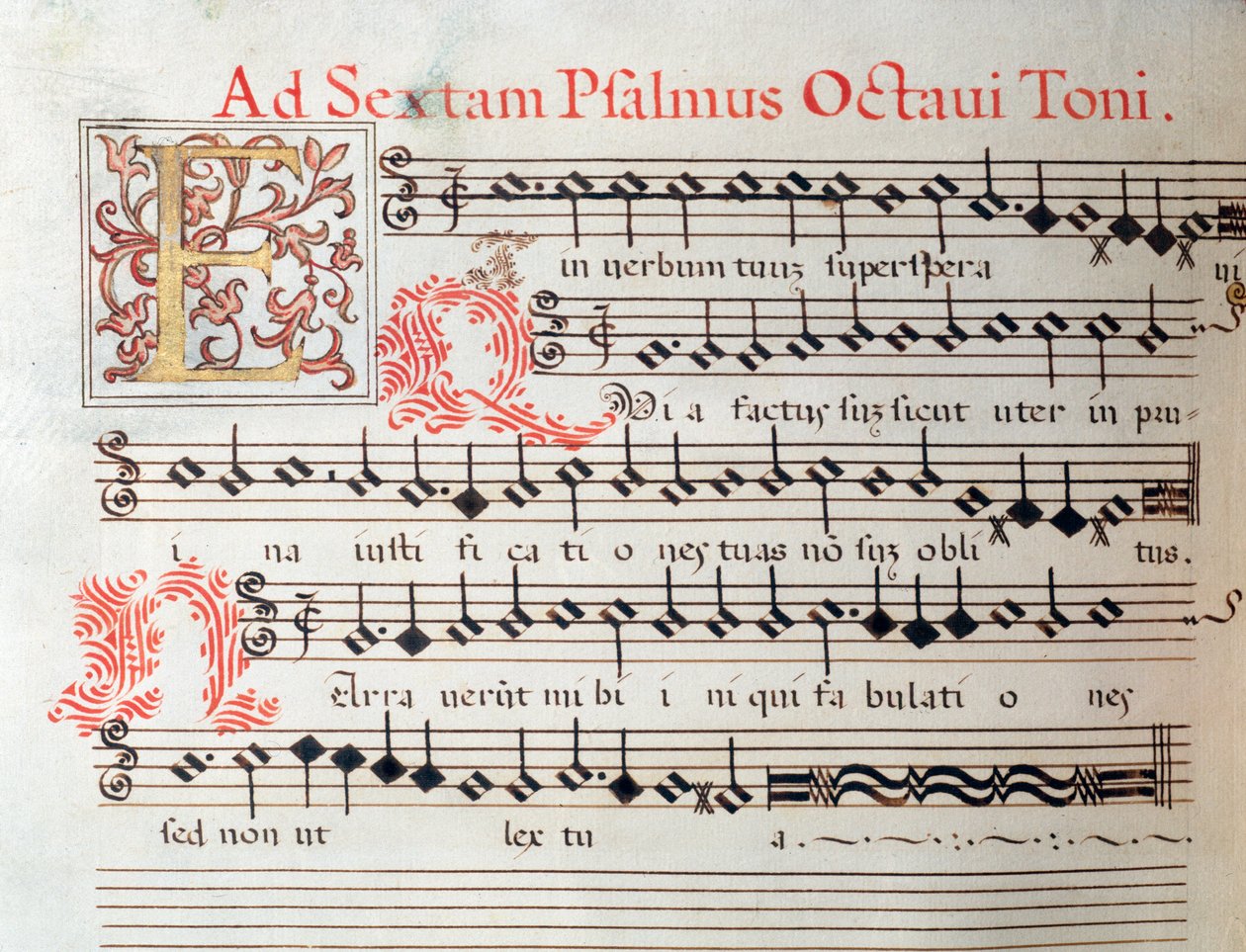 Página de música de uma obra sagrada de Giovanni Giacomo Gastoldi de Unknown artist