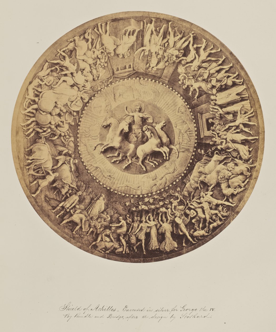 Escudo de Aquiles - Executado em prata, para Jorge IV. Por Rundle e Bridge, segundo um desenho de Stothard. de Unknown artist